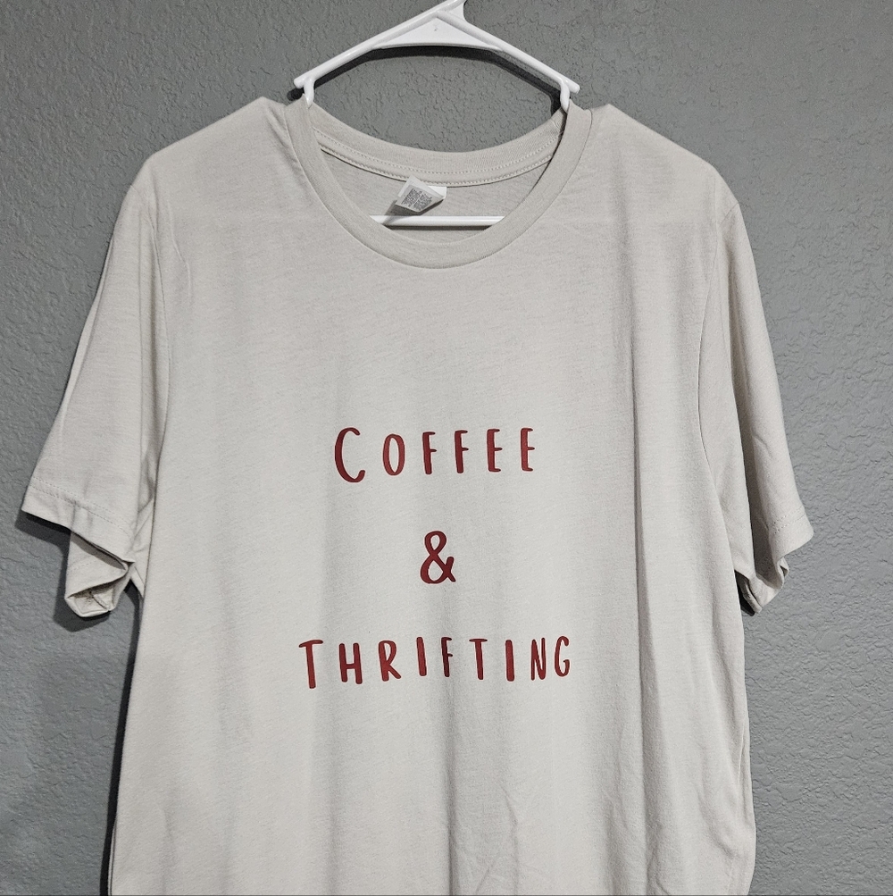 Bella Canvas Cream Tee with Red Print